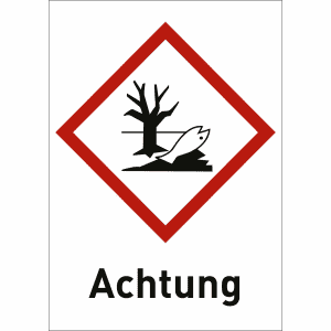 Umwelt mit Text: Achtung (GHS 09)