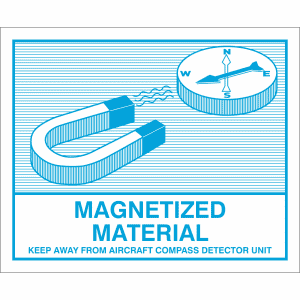 Gefahrzettel Magnetisches Material (Magnetized Material)