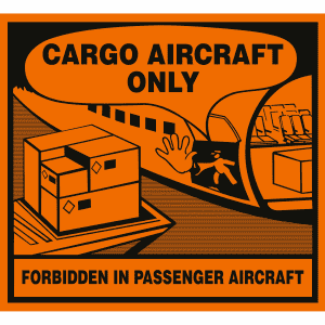 Transportkennzeichen Cargo Aircraft Only (CAO)