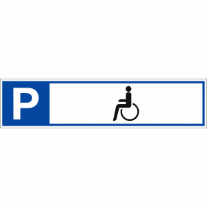 Behindertenparkplatz-Schild mit Symbol