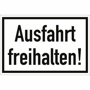 Ausfahrt freihalten