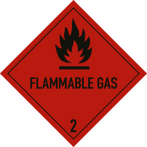 Gefahrgutetiketten Klasse 2, Unterklasse 2.1 - Flammable Gas