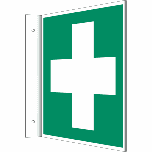 Fahnenschild Erste Hilfe nach ISO 7010 (E 003)