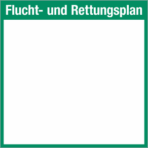 Flucht- und Rettungsplan ohne Legende mit Rahmen
