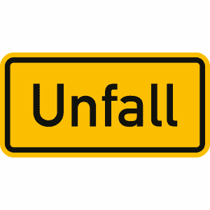 Unfall reflektierend