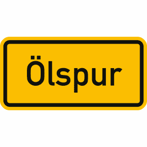 Ölspur reflektierend