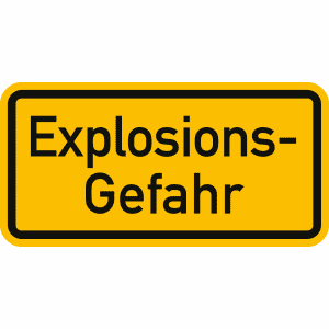 Explosionsgefahr reflektierend