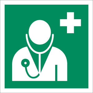 Arzt nach ISO 7010 (E 009)