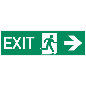 EXIT rechts nach ISO 16069