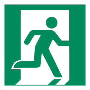Notausgang rechts nach ISO 7010 (E 002)