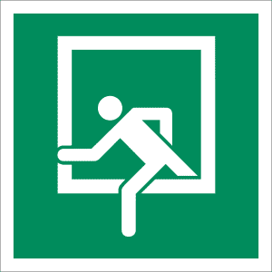Notausstieg nach ASR A1.3 (2013), D-E019