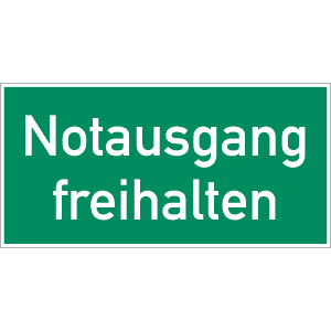 Notausgang freihalten