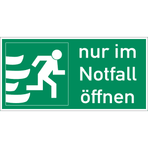 Nur im Notfall öffnen rechts (quer)