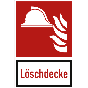 Kombischild Löschdecke nach ISO 7010 (F 004)