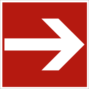 Richtungsangabe links / rechts nach ASR A 1.3 (2007), (BGV A8 F 01)