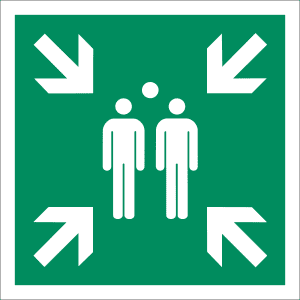 Sammelstelle nach ISO 7010 (E 007)