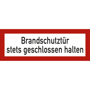 Brandschutztür stets geschlossen halten nach DIN 4066