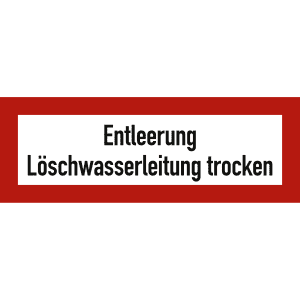 Entleerung Löschwasserleitung trocken nach DIN 4066, DIN 14461-2 und DIN 14462