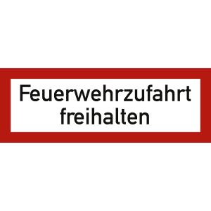 Feuerwehrzufahrt freihalten nach DIN 4066