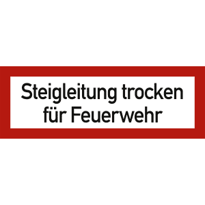 Steigleitung, trocken für die Feuerwehr nach DIN 4066