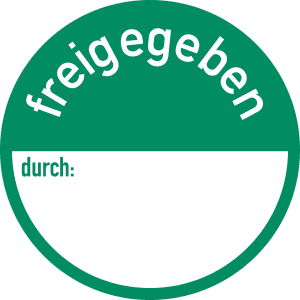 Qualitätskennzeichnung - freigegeben