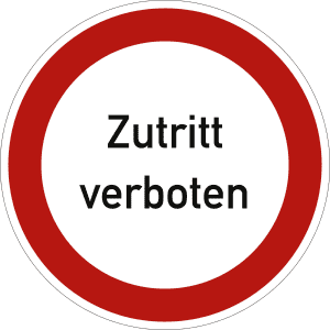 Zutritt verboten