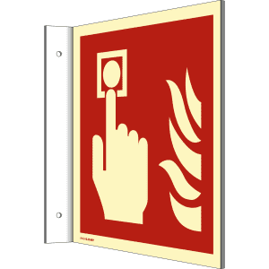 Fahnenschild Brandmelder nach DIN EN ISO 7010