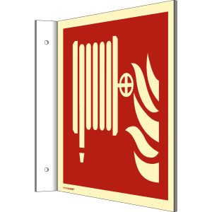 Fahnenschild Löschschlauch nach DIN EN ISO 7010