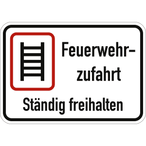 Feuerwehrzufahrt ständig freihalten (Variante II)
