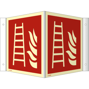 Nasen-/Winkelschild Feuerleiter (ISO 7010)