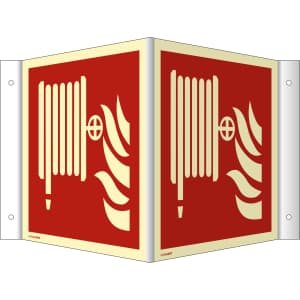 Nasen-/Winkelschild Löschschlauch (ISO 7010)