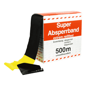Flatterband / Folienabsperrband gelb/schwarz