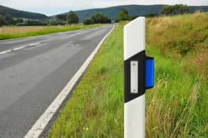 Wildwarnreflektor für Leitpfosten