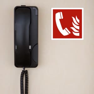 Schild Brandmeldetelefon