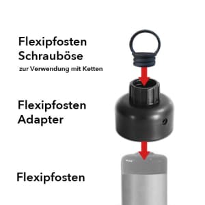 Flexipfosten mit Schrauböse für Ketten