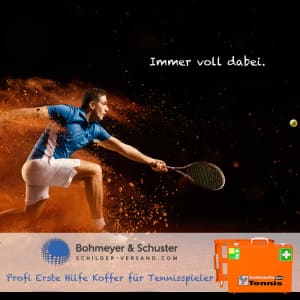 Erste Hilfe Koffer Männertennis voll dabei