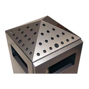 Abfalleimer inkl. Ascher PYRAMIDE - Inhalt 75 Liter