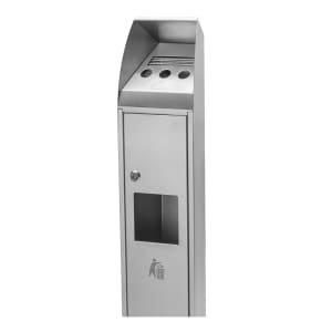 Abfallbehälter inkl. Ascher BLOCK - Inhalt 0,6 + 4 Liter