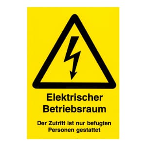 Kombischild Elektrischer Betriebsraum