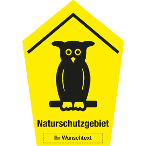 Naturschutzgebiet - mit Eulenpiktogramm