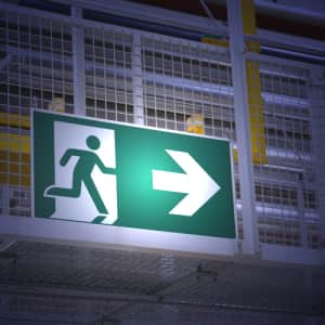 Notausgang rechts nach ISO 7010 (E 002)