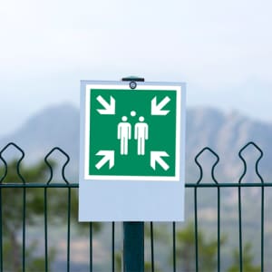 Sammelstelle nach ISO 7010 nach internationaler Norm