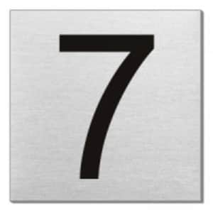 Türnummer - Ziffer 1 bis 12 (quadratisch)