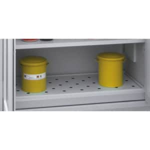 Lochblechabdeckung für Auffangwanne in Sicherheitsbox für Chemikalien- und Giftschrank
