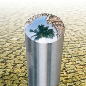 Edelstahlpoller BERLIN mit geschweißter Kappe