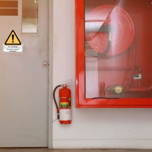 Kombischild CO2-Löschanlage - Hinweisschild auf Erstickungsgefahr