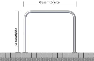 Stahl-Schutzbügel ohne Querholm, Ø 48 mm