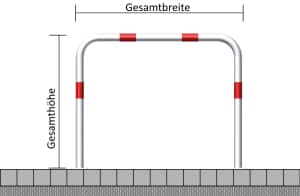 Stahl-Schutzbügel ohne Querholm, Ø 48 mm