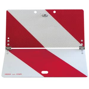 Parkwarntafel rot-weiß - klappbar und bauartgeprüft, RA3-reflektierend