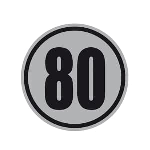 Geschwindigkeitsschilder 80 km/h